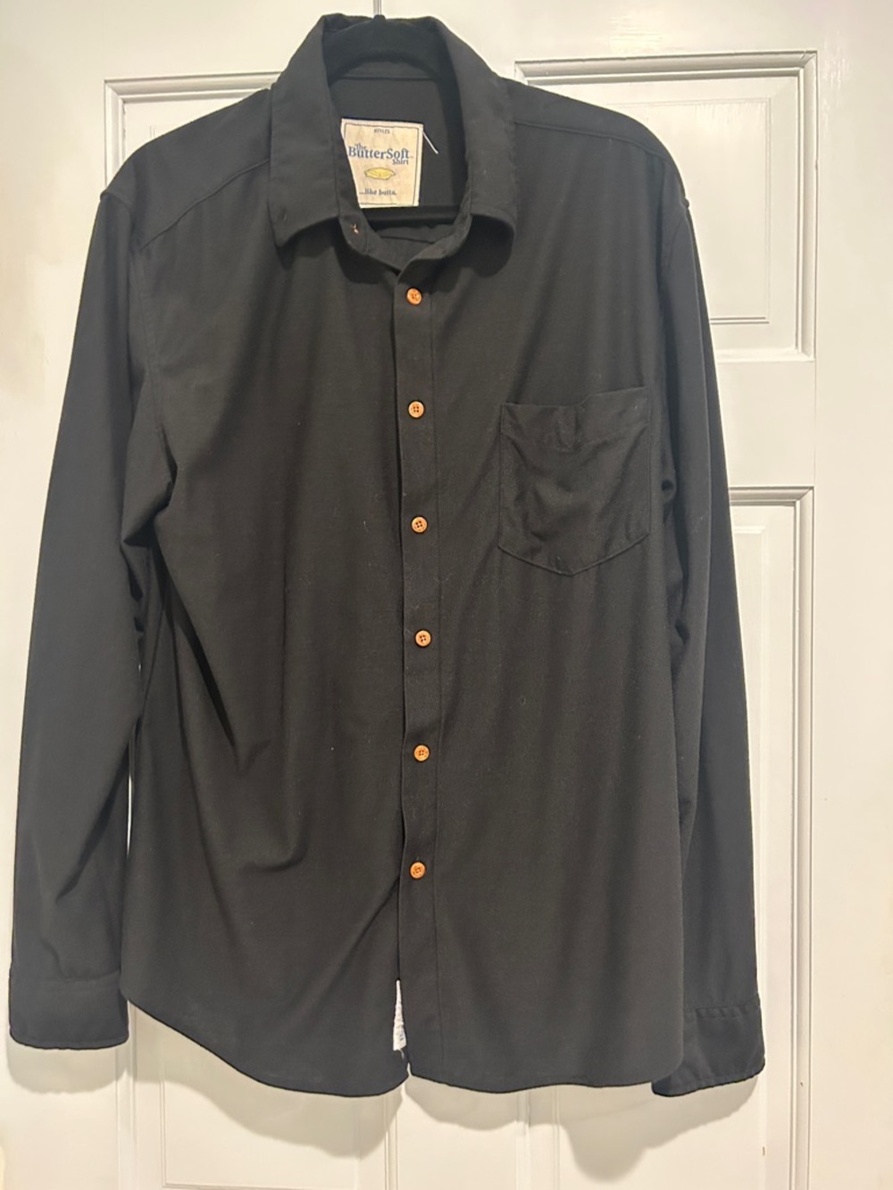 RSVLTS Buttersoft Men's Black Button-Up Shirt size large